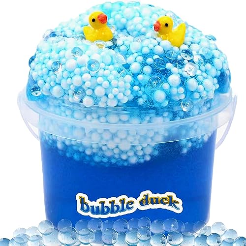 Bubble Duck Schleim, blauer Schaumstoffball-Schleim und schöne Kristallperlen, drücken Sie ihn zusammen und machen Sie ein Quietschgeräusch, knuspriger Schleim mit niedlichen Entenanhängern Bubble Duck Schleim, blauer Schaumstoffball-Schleim und schöne Kristallperlen, drücken Sie ihn zusammen und machen Sie ein Quietschgeräusch, knuspriger Schleim mit niedlichen Entenanhängern von beliaba