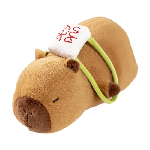 Capibara-Plüschtier, realistisches Kapibar-Plüschtier mit Würstchen-Kreatur, umarmbares Plüschtier, bequem und exquisit, Capbara-Puppe für Geschenk für Geburtstagsfeiern für Kinder von bellv