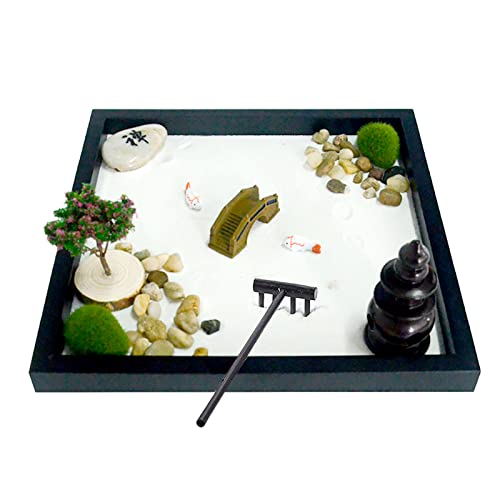 Zen-Garten-Tablett, realistisches Zen-Garten-Set mit Meisha Felsen für Baum, innovativer Zen-Garten aus Harz, robuster Zen-Sandkasten für Geschenke zur Dekoration Zen-Garten-Tablett, realistisches Zen-Garten-Set mit Meisha Felsen für Baum, innovativer Zen-Garten aus Harz, robuster Zen-Sandkasten für Geschenke zur Dekoration von bellv