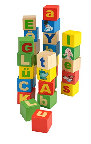 beluga Spielwaren 61010 - Tabaluga Holzbausteine Buchstaben von beluga Spielwaren
