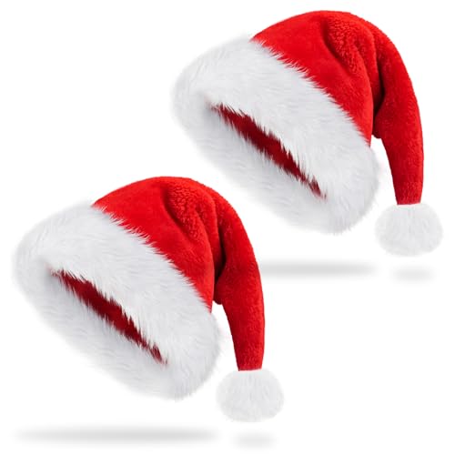 benpen 2 Stück Weihnachtsmütze Kinder Nikolausmütze Kinder Plüsch Weihnachtsmann mütze Rote Santa Mütze Bequemes Dicker Klassischer Nikolaus Mütze aus Samt für festliche Partys im neuen Jahr benpen 2 Stück Weihnachtsmütze Kinder Nikolausmütze Kinder Plüsch Weihnachtsmann mütze Rote Santa Mütze Bequemes Dicker Klassischer Nikolaus Mütze aus Samt für festliche Partys im neuen Jahr von benpen