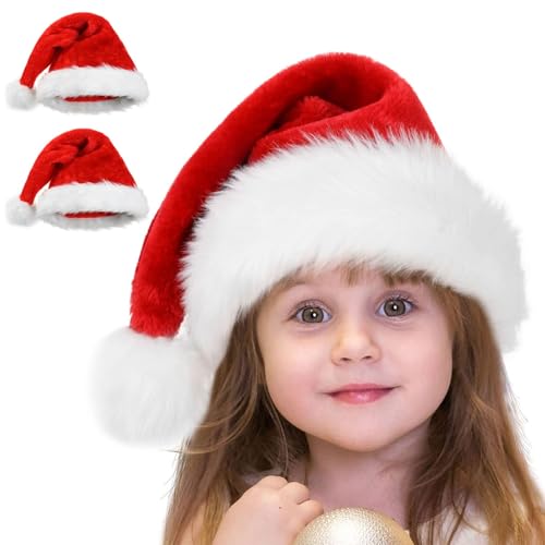 benpen 2 Stück Weihnachtsmütze Kinder Nikolausmütze Kinder Plüsch Weihnachtsmann mütze Rote Santa Mütze Bequemes Dicker Klassischer Nikolaus Mütze aus Samt für festliche Partys im neuen Jahr benpen 2 Stück Weihnachtsmütze Kinder Nikolausmütze Kinder Plüsch Weihnachtsmann mütze Rote Santa Mütze Bequemes Dicker Klassischer Nikolaus Mütze aus Samt für festliche Partys im neuen Jahr von benpen