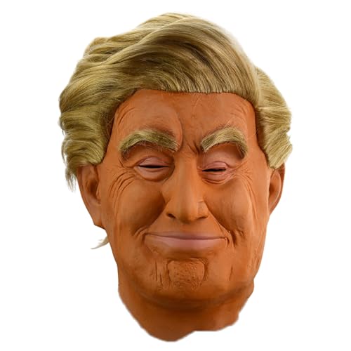 bephible Realistische Präsident Kopfbedeckung Bequeme Kapuze Amerikanische ehemalige weiche Latex Wiederverwendbare Halloween Kostüm Party Cosplay Kopf C von bephible