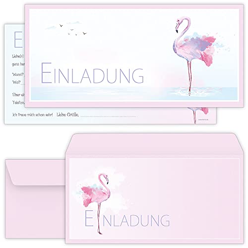 beriluDesign Flamingo Einladungskarten mit Umschlägen – 12er Set zum Geburtstagseinladungen für Kinder und Erwachsene beriluDesign Flamingo Einladungskarten mit Umschlägen – 12er Set zum Geburtstagseinladungen für Kinder und Erwachsene von beriluDesign