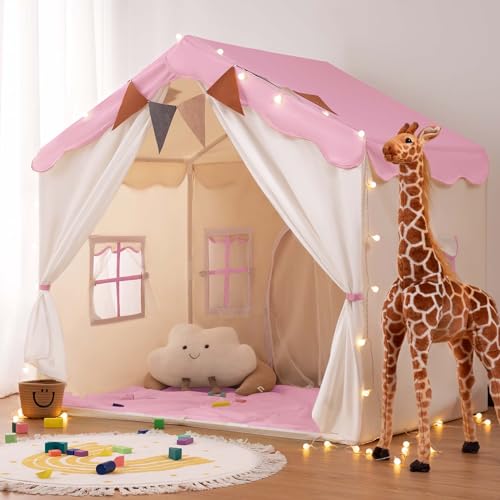 besrey 2 IN 1 Kinderzelt, Kinder Spielhaus Indoor mit Matte und Lichtern, Kinder Bettzelt,Spielzelt für Drinnen,Prinzessin Zelt, Kinderspielhaus, Kuschelecke Kinderzimmer Dekor ab 3 Jahre pink besrey 2 IN 1 Kinderzelt, Kinder Spielhaus Indoor mit Matte und Lichtern, Kinder Bettzelt,Spielzelt für Drinnen,Prinzessin Zelt, Kinderspielhaus, Kuschelecke Kinderzimmer Dekor ab 3 Jahre pink von besrey