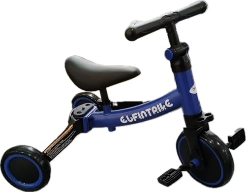 besrey 5 in 1 Laufräder Laufrad Kinderdreirad Dreirad Lauffahrrad Lauflernhilfe für Kinder ab 1 Jahre bis 4 Jahren (Dunkelblau) von besrey