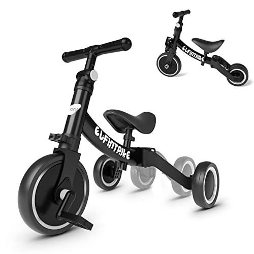 besrey 5 in 1 Laufräder Laufrad Kinderdreirad Dreirad Lauffahrrad Lauflernhilfe für Kinder ab 1 Jahre bis 4 Jahren (Schwarz) besrey 5 in 1 Laufräder Laufrad Kinderdreirad Dreirad Lauffahrrad Lauflernhilfe für Kinder ab 1 Jahre bis 4 Jahren (Schwarz) von besrey