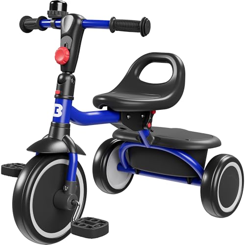 besrey Kleinkinder-Dreirad mit Klingel, Kinderdreirad Alter 18 Monate bis 5 Jahre, Kleinkinderfahrrad für 2-4-Jährige, Geschenke & Spielzeug für Jungen & Mädchen, Blau besrey Kleinkinder-Dreirad mit Klingel, Kinderdreirad Alter 18 Monate bis 5 Jahre, Kleinkinderfahrrad für 2-4-Jährige, Geschenke & Spielzeug für Jungen & Mädchen, Blau von besrey