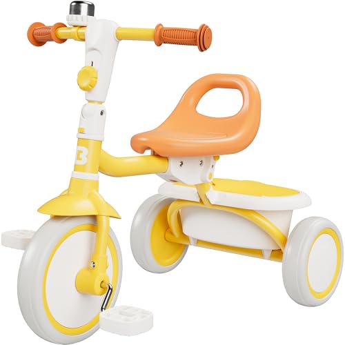 besrey Kleinkinder-Dreirad mit Klingel, Kinderdreirad Alter 18 Monate bis 5 Jahre, Kleinkinderfahrrad für 2-4-Jährige, Geschenke & Spielzeug für Jungen & Mädchen, Gelb besrey Kleinkinder-Dreirad mit Klingel, Kinderdreirad Alter 18 Monate bis 5 Jahre, Kleinkinderfahrrad für 2-4-Jährige, Geschenke & Spielzeug für Jungen & Mädchen, Gelb von besrey
