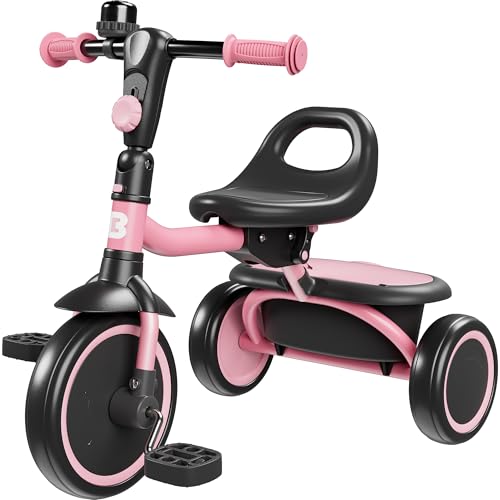besrey Kleinkinder-Dreirad mit Klingel, Kinderdreirad Alter 18 Monate bis 5 Jahre, Kleinkinderfahrrad für 2-4-Jährige, Geschenke & Spielzeug für Jungen & Mädchen, Rosa besrey Kleinkinder-Dreirad mit Klingel, Kinderdreirad Alter 18 Monate bis 5 Jahre, Kleinkinderfahrrad für 2-4-Jährige, Geschenke & Spielzeug für Jungen & Mädchen, Rosa von besrey