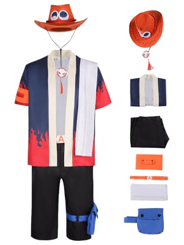 bi bi hou Ace Cosplay Kostüm Set mit Hut Anime Verkleidung Portgas·D·Ace Uniform Halloween Karneval Weihnachten Party Bühnenauftritt Kostüm für Erwachsene bi bi hou Ace Cosplay Kostüm Set mit Hut Anime Verkleidung Portgas·D·Ace Uniform Halloween Karneval Weihnachten Party Bühnenauftritt Kostüm für Erwachsene von bi bi hou