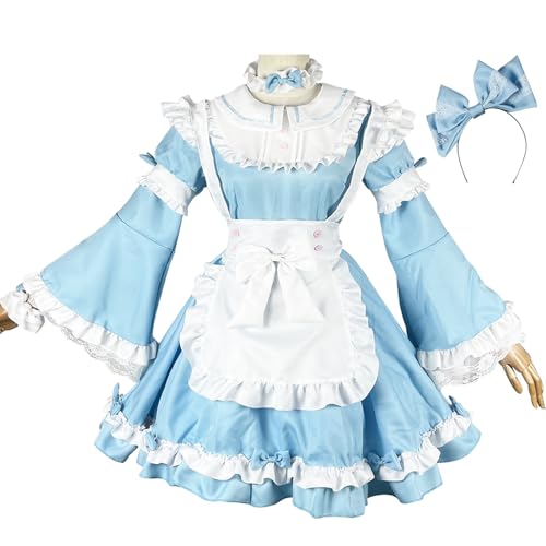 bi bi hou Alice Cosplay Kostüm French Maid Dress Alice Verkleidung Lolita Kleid Dienstmädchen Kostüm Weihnachten Halloween Karneval Party Bühnenauftritt Kostüm für Erwachsene Größe S-5XL bi bi hou Alice Cosplay Kostüm French Maid Dress Alice Verkleidung Lolita Kleid Dienstmädchen Kostüm Weihnachten Halloween Karneval Party Bühnenauftritt Kostüm für Erwachsene Größe S-5XL von bi bi hou