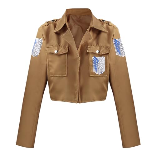 bi bi hou Anime Attack On Titan Cosplay Kostüm Jacke und Gürtel Scout Regiment Verkleidung AOT Survey Corps Uniform Halloween Karneval Weihnachten Party Bühnenauftritt Kostüm für Erwachsene bi bi hou Anime Attack On Titan Cosplay Kostüm Jacke und Gürtel Scout Regiment Verkleidung AOT Survey Corps Uniform Halloween Karneval Weihnachten Party Bühnenauftritt Kostüm für Erwachsene von bi bi hou