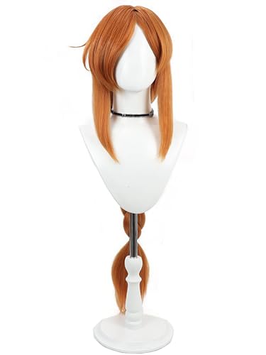 bi bi hou Anime Frieren Cosplay Flamme Perücke Orange Zöpfe Länge 80cm Frieren at the Funeral Verkleidung Flamme Wig Halloween Karneval Party Kostüm Zubehör Anime Perücke Erwachsene von bi bi hou