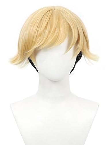 bi bi hou Anime Frieren Cosplay Lanto Perücke Blond Schwarz Länge 25cm Frieren at the Funeral Verkleidung Lanto Wig Halloween Karneval Party Kostüm Zubehör Anime Perücke Erwachsene von bi bi hou