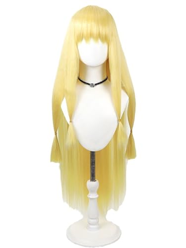 bi bi hou Anime Frieren Cosplay Serie Perücke Blond Glattes Länge 90cm Frieren at the Funeral Verkleidung Serie Wig Halloween Karneval Party Kostüm Zubehör Anime Perücke Erwachsene von bi bi hou