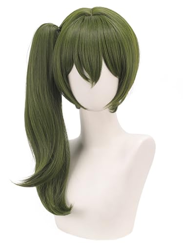 bi bi hou Anime Frieren Cosplay Ubel Perücke Grün Länge 45cm Frieren at the Funeral Verkleidung Ubel Wig Halloween Karneval Party Kostüm Zubehör Anime Perücke Erwachsene von bi bi hou