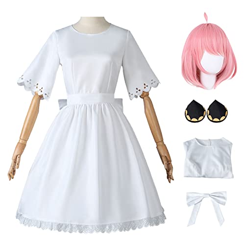 bi bi hou Anya Forger Cosplay Kostüm mit Perücke Anime Spy X Family Cosplay Kostüm Anya Cosplay Outfit Halloween Karneval Party Bühnenauftritt Kostüm für Erwachsene bi bi hou Anya Forger Cosplay Kostüm mit Perücke Anime Spy X Family Cosplay Kostüm Anya Cosplay Outfit Halloween Karneval Party Bühnenauftritt Kostüm für Erwachsene von bi bi hou