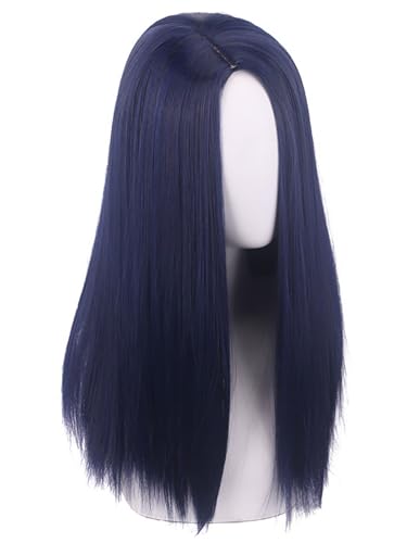 bi bi hou Arcane Caitlyn Cosplay Perücke Dunkelblau Glattes Länge 40cm Anime Arcane Verkleidung Caitlyn Kiramman Wig Halloween Karneval Party Kostüm Zubehör Anime Perücke Erwachsene von bi bi hou