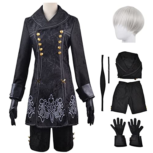 bi bi hou Automata 9S Cosplay Kostüm Komplettes Set mit Perücke NieR 9S Verkleidung Yorha 9S Cosplay Schwarzes Gothic Uniform Halloween Karneval Party Bühnenauftritt Kostüm Erwachsene bi bi hou Automata 9S Cosplay Kostüm Komplettes Set mit Perücke NieR 9S Verkleidung Yorha 9S Cosplay Schwarzes Gothic Uniform Halloween Karneval Party Bühnenauftritt Kostüm Erwachsene von bi bi hou