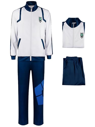 bi bi hou Blue Lock Cosplay Kostüm Trikot Set Jacke und Hose Blue Lock Verkleidung Isagi Yoichi Nagi Seishiro Schuluniform Sportbekleidung Weihnachten Halloween Karneval Party Sport Kostüm bi bi hou Blue Lock Cosplay Kostüm Trikot Set Jacke und Hose Blue Lock Verkleidung Isagi Yoichi Nagi Seishiro Schuluniform Sportbekleidung Weihnachten Halloween Karneval Party Sport Kostüm von bi bi hou