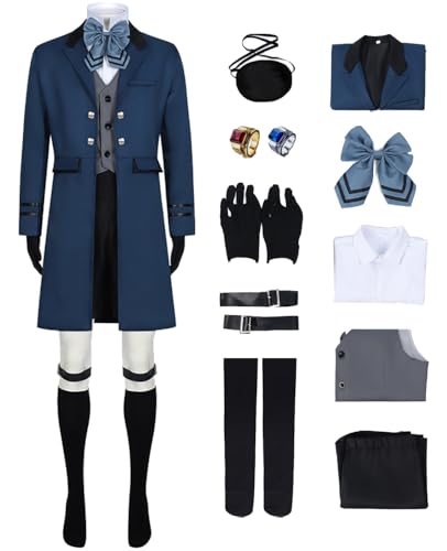 bi bi hou Ciel Cosplay Kostüm Set Anime Kuroshitsuji Emerald Witch Verkleidung Ciel Phantomhive Uniform Blau Weihnachten Halloween Karneval Party Kostüm bi bi hou Ciel Cosplay Kostüm Set Anime Kuroshitsuji Emerald Witch Verkleidung Ciel Phantomhive Uniform Blau Weihnachten Halloween Karneval Party Kostüm von bi bi hou