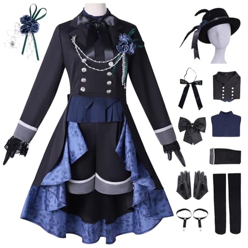 bi bi hou Ciel Cosplay Kostüm Set mit Perücke und Hut Anime Kuroshitsuji Emerald Witch Verkleidung Ciel Phantomhive Uniform Weihnachten Halloween Karneval Party Kostüm Schwarz Gothic bi bi hou Ciel Cosplay Kostüm Set mit Perücke und Hut Anime Kuroshitsuji Emerald Witch Verkleidung Ciel Phantomhive Uniform Weihnachten Halloween Karneval Party Kostüm Schwarz Gothic von bi bi hou