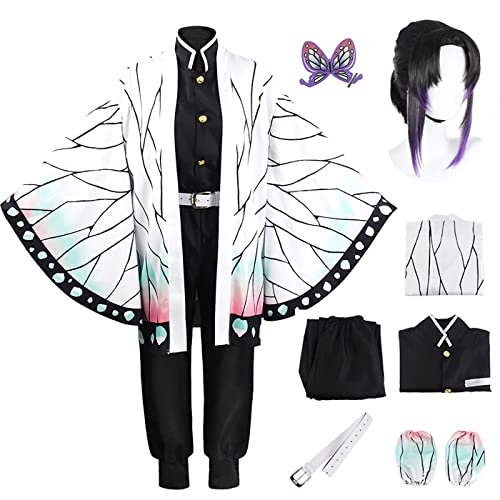 bi bi hou Damen Kocho Shinobu Cosplay Kostüm mit Perücke Anime Kimetsu no Yaiba Cosplay Kostüm Kochou Shinobu Kimono Weihnachten Halloween Karneval Party Performance Kostüm Erwachsene bi bi hou Damen Kocho Shinobu Cosplay Kostüm mit Perücke Anime Kimetsu no Yaiba Cosplay Kostüm Kochou Shinobu Kimono Weihnachten Halloween Karneval Party Performance Kostüm Erwachsene von bi bi hou