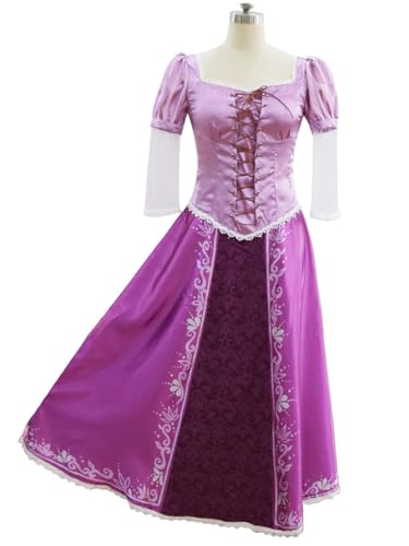 bi bi hou Damen Prinzessin Raiponce Kleid mit Perücke Raiponce Cosplay Verkleidung Prinzessin Kostüm Weihnachten Halloween Karneval Party Bühnenauftritt Kostüm für Erwachsene bi bi hou Damen Prinzessin Raiponce Kleid mit Perücke Raiponce Cosplay Verkleidung Prinzessin Kostüm Weihnachten Halloween Karneval Party Bühnenauftritt Kostüm für Erwachsene von bi bi hou