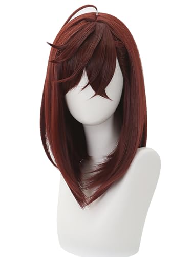 bi bi hou Dandadan Ayase Momo Cosplay Perücke Braun Länge 45cm Anime Dan Da Dan Verkleidung Momo Ayase Wig Halloween Karneval Party Kostüm Zubehör Anime Perücke Erwachsene von bi bi hou