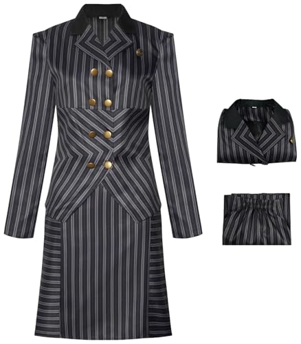 bi bi hou Elphaba Cosplay Kostüm Wicked Hexe Elphaba Verkleidung Hexen Kostüm Elphaba Schwarz Gestreifte Schuluniform Weihnachtstag Halloween Karneval Party Bühnenauftritt Kostüm Erwachsene bi bi hou Elphaba Cosplay Kostüm Wicked Hexe Elphaba Verkleidung Hexen Kostüm Elphaba Schwarz Gestreifte Schuluniform Weihnachtstag Halloween Karneval Party Bühnenauftritt Kostüm Erwachsene von bi bi hou