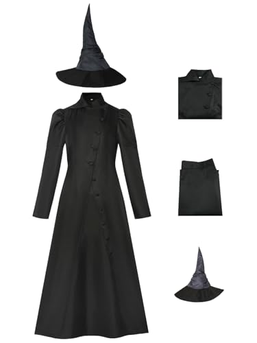 bi bi hou Elphaba Cosplay Kostüm Wicked Hexe Elphaba Verkleidung Hexen Kostüm Elphaba Uniform Schwarz Gothic Weihnachtstag Halloween Karneval Party Bühnenauftritt Kostüm Erwachsene bi bi hou Elphaba Cosplay Kostüm Wicked Hexe Elphaba Verkleidung Hexen Kostüm Elphaba Uniform Schwarz Gothic Weihnachtstag Halloween Karneval Party Bühnenauftritt Kostüm Erwachsene von bi bi hou