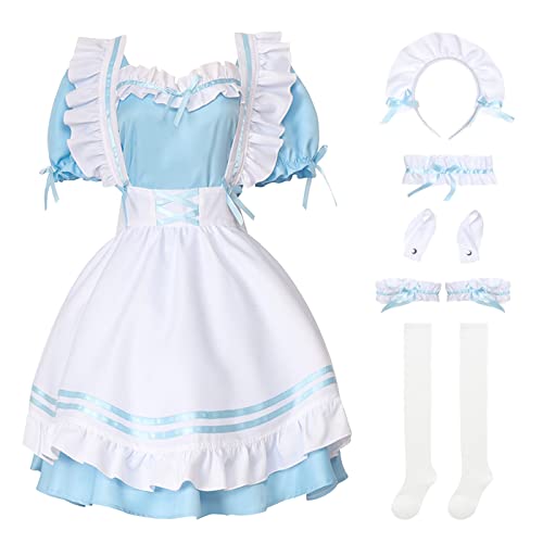 bi bi hou French Maid Dress Anime Maid Cosplay Kleid 7pcs Set Niedliche Lolita Kleid Dienstmädchen Kostüm für Café Restaurant Halloween Karneval Maid Kostüm Outfit Set bi bi hou French Maid Dress Anime Maid Cosplay Kleid 7pcs Set Niedliche Lolita Kleid Dienstmädchen Kostüm für Café Restaurant Halloween Karneval Maid Kostüm Outfit Set von bi bi hou