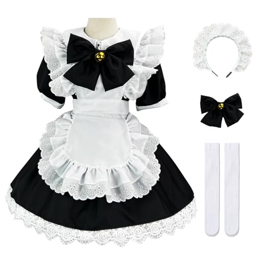 bi bi hou French Maid Dress Damen Anime Outfit Maid Cosplay Kleid Niedliche Lolita Kleid Dienstmädchen Kostüm für Café Restaurant Halloween Karneval Maid Kostüm Komplettes Set Größe S-5XL bi bi hou French Maid Dress Damen Anime Outfit Maid Cosplay Kleid Niedliche Lolita Kleid Dienstmädchen Kostüm für Café Restaurant Halloween Karneval Maid Kostüm Komplettes Set Größe S-5XL von bi bi hou
