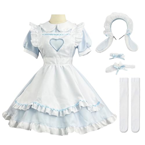 bi bi hou French Maid Dress Damen Anime Outfit Maid Cosplay Kleid Niedliche Lolita Kleid Dienstmädchen Kostüm für Café Restaurant Halloween Karneval Maid Kostüm Komplettes Set Größe S-5XL bi bi hou French Maid Dress Damen Anime Outfit Maid Cosplay Kleid Niedliche Lolita Kleid Dienstmädchen Kostüm für Café Restaurant Halloween Karneval Maid Kostüm Komplettes Set Größe S-5XL von bi bi hou