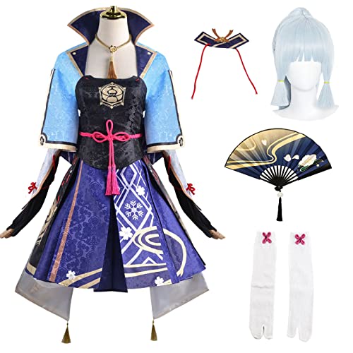 bi bi hou Genshin Impact Ayaka Cosplay Kostüm Komplettes Set mit Perücke Genshin Cosplay Verkleidung Ayaka Cosplay Uniform Halloween Karneval Party Bühnenauftritt Kostüm Erwachsene bi bi hou Genshin Impact Ayaka Cosplay Kostüm Komplettes Set mit Perücke Genshin Cosplay Verkleidung Ayaka Cosplay Uniform Halloween Karneval Party Bühnenauftritt Kostüm Erwachsene von bi bi hou