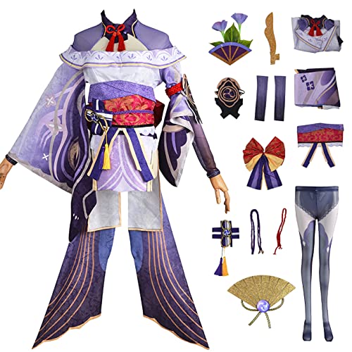 bi bi hou Genshin Impact Cosplay Raiden Shogun Kostüm Komplettes Set mit Perücke Genshin Beelzebul Cosplay Verkleidung Raiden Ei Cosplay Kimono Halloween Karneval Party Kostüm Erwachsene bi bi hou Genshin Impact Cosplay Raiden Shogun Kostüm Komplettes Set mit Perücke Genshin Beelzebul Cosplay Verkleidung Raiden Ei Cosplay Kimono Halloween Karneval Party Kostüm Erwachsene von bi bi hou