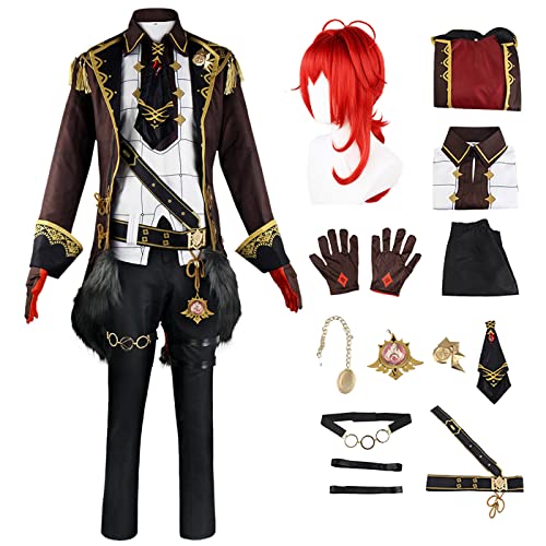 bi bi hou Genshin Impact Diluc Cosplay Kostüm Komplettes Set mit Perücke Genshin Diluc Cosplay Verkleidung Diluc Cosplay Uniform Halloween Karneval Party Bühnenauftritt Kostüm Erwachsene bi bi hou Genshin Impact Diluc Cosplay Kostüm Komplettes Set mit Perücke Genshin Diluc Cosplay Verkleidung Diluc Cosplay Uniform Halloween Karneval Party Bühnenauftritt Kostüm Erwachsene von bi bi hou