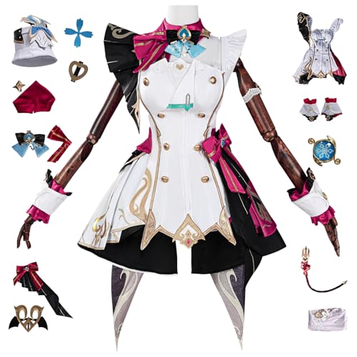 bi bi hou Genshin Impact Escoffier Cosplay Kostüm Komplettes Set mit Perücke Genshin Cosplay Verkleidung Escoffier Uniform Weihnachtstag Halloween Karneval Party Bühnenauftritt Kostüm bi bi hou Genshin Impact Escoffier Cosplay Kostüm Komplettes Set mit Perücke Genshin Cosplay Verkleidung Escoffier Uniform Weihnachtstag Halloween Karneval Party Bühnenauftritt Kostüm von bi bi hou