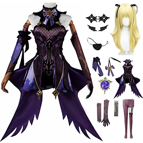 bi bi hou Genshin Impact Fischl Cosplay Kostüm Komplettes Set mit Perücke Genshin Fischl Cosplay Verkleidung Fischl Cosplay Uniform Halloween Karneval Party Bühnenauftritt Kostüm Erwachsene bi bi hou Genshin Impact Fischl Cosplay Kostüm Komplettes Set mit Perücke Genshin Fischl Cosplay Verkleidung Fischl Cosplay Uniform Halloween Karneval Party Bühnenauftritt Kostüm Erwachsene von bi bi hou