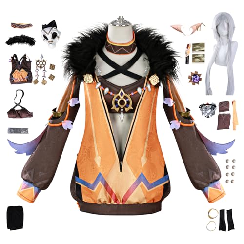 bi bi hou Genshin Impact Iansan Cosplay Kostüm Komplettes Set mit Perücke Genshin Cosplay Verkleidung Iansan Uniform Halloween Karneval Party Bühnenauftritt Kostüm bi bi hou Genshin Impact Iansan Cosplay Kostüm Komplettes Set mit Perücke Genshin Cosplay Verkleidung Iansan Uniform Halloween Karneval Party Bühnenauftritt Kostüm von bi bi hou