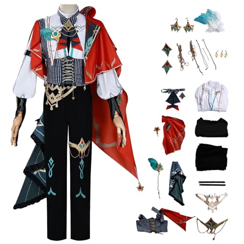 bi bi hou Genshin Impact Kaveh Cosplay Kostüm Komplettes Set mit Perücke Genshin Cosplay Verkleidung Kaveh Neue Uniform Halloween Karneval Party Bühnenauftritt Kostüm bi bi hou Genshin Impact Kaveh Cosplay Kostüm Komplettes Set mit Perücke Genshin Cosplay Verkleidung Kaveh Neue Uniform Halloween Karneval Party Bühnenauftritt Kostüm von bi bi hou