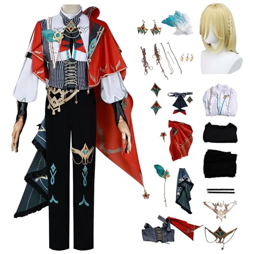 bi bi hou Genshin Impact Kaveh Cosplay Kostüm Komplettes Set mit Perücke Genshin Cosplay Verkleidung Kaveh Neue Uniform Halloween Karneval Party Bühnenauftritt Kostüm bi bi hou Genshin Impact Kaveh Cosplay Kostüm Komplettes Set mit Perücke Genshin Cosplay Verkleidung Kaveh Neue Uniform Halloween Karneval Party Bühnenauftritt Kostüm von bi bi hou