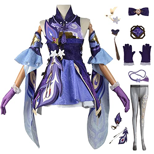 bi bi hou Genshin Impact Keqing Cosplay Kostüm Komplettes Set mit Perücke Genshin Cosplay Verkleidung Keqing Cosplay Uniform Halloween Karneval Party Bühnenauftritt Kostüm Erwachsene bi bi hou Genshin Impact Keqing Cosplay Kostüm Komplettes Set mit Perücke Genshin Cosplay Verkleidung Keqing Cosplay Uniform Halloween Karneval Party Bühnenauftritt Kostüm Erwachsene von bi bi hou