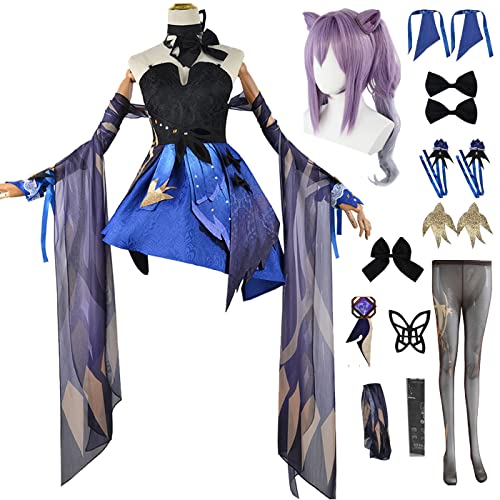 bi bi hou Genshin Impact Keqing Cosplay Kostüm Komplettes Set mit Perücke Genshin Cosplay Verkleidung Keqing Cosplay Uniform Halloween Karneval Party Bühnenauftritt Kostüm Erwachsene bi bi hou Genshin Impact Keqing Cosplay Kostüm Komplettes Set mit Perücke Genshin Cosplay Verkleidung Keqing Cosplay Uniform Halloween Karneval Party Bühnenauftritt Kostüm Erwachsene von bi bi hou