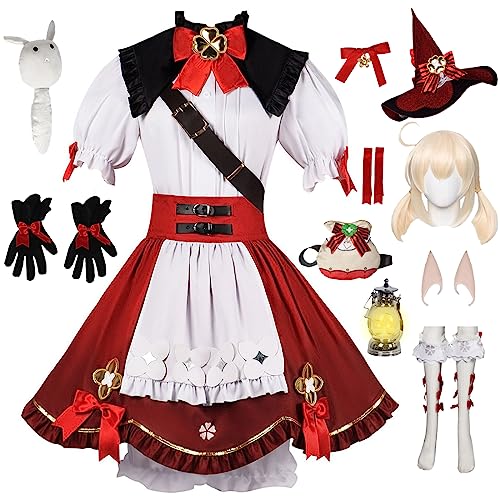 bi bi hou Genshin Impact Klee Cosplay Kostüm Komplettes Set mit Perücke Genshin Klee Hexe Verkleidung Klee New Skin Cosplay Lolita Kleid Halloween Karneval Party Bühnenauftritt Kostüm bi bi hou Genshin Impact Klee Cosplay Kostüm Komplettes Set mit Perücke Genshin Klee Hexe Verkleidung Klee New Skin Cosplay Lolita Kleid Halloween Karneval Party Bühnenauftritt Kostüm von bi bi hou