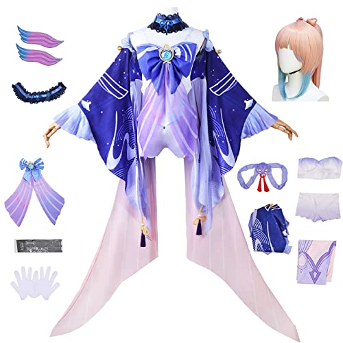bi bi hou Genshin Impact Kokomi Cosplay Kostüm Komplettes Set mit Perücke Genshin Kokomi Cosplay Verkleidung Kokomi Cosplay Uniform Halloween Karneval Party Bühnenauftritt Kostüm Erwachsene bi bi hou Genshin Impact Kokomi Cosplay Kostüm Komplettes Set mit Perücke Genshin Kokomi Cosplay Verkleidung Kokomi Cosplay Uniform Halloween Karneval Party Bühnenauftritt Kostüm Erwachsene von bi bi hou