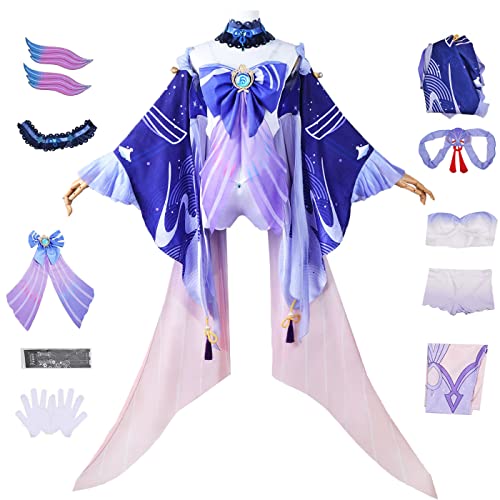 bi bi hou Genshin Impact Kokomi Cosplay Kostüm Komplettes Set mit Perücke Genshin Kokomi Cosplay Verkleidung Kokomi Cosplay Uniform Halloween Karneval Party Bühnenauftritt Kostüm Erwachsene bi bi hou Genshin Impact Kokomi Cosplay Kostüm Komplettes Set mit Perücke Genshin Kokomi Cosplay Verkleidung Kokomi Cosplay Uniform Halloween Karneval Party Bühnenauftritt Kostüm Erwachsene von bi bi hou