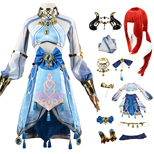 bi bi hou Genshin Impact Nilou Cosplay Kostüm Komplettes Set mit Perücke Genshin Nilou Cosplay Verkleidung Nilou Cosplay Uniform Halloween Karneval Party Bühnenauftritt Kostüm Erwachsene bi bi hou Genshin Impact Nilou Cosplay Kostüm Komplettes Set mit Perücke Genshin Nilou Cosplay Verkleidung Nilou Cosplay Uniform Halloween Karneval Party Bühnenauftritt Kostüm Erwachsene von bi bi hou