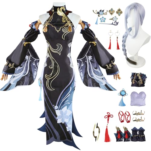 bi bi hou Genshin Impact Shenhe Cosplay Kostüm Komplettes Set mit Perücke Genshin Shenhe Cosplay Verkleidung Shenhe Cosplay New Skin Halloween Karneval Party Bühnenauftritt Kostüm bi bi hou Genshin Impact Shenhe Cosplay Kostüm Komplettes Set mit Perücke Genshin Shenhe Cosplay Verkleidung Shenhe Cosplay New Skin Halloween Karneval Party Bühnenauftritt Kostüm von bi bi hou